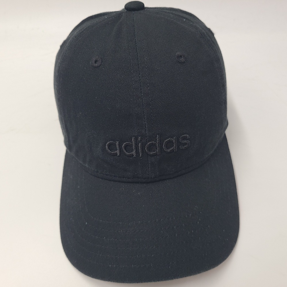 Adidas Hat Strapback (Fits Small) Black Climalite Casual Cotton Logo Dad Cap Men